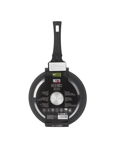 Tigaie RESTO 93325, 24cm, Negru