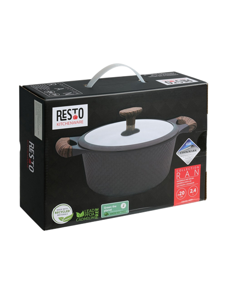 Cratiță RESTO 93901, 2,4L, 20cm, Negru