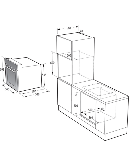 Cuptor Electric Gorenje BO635E1B, Negru