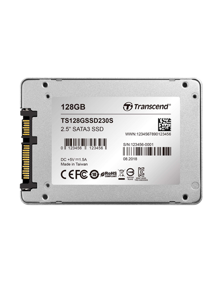 Накопитель SSD Transcend SSD230S, 128Гб, TS128GSSD230S