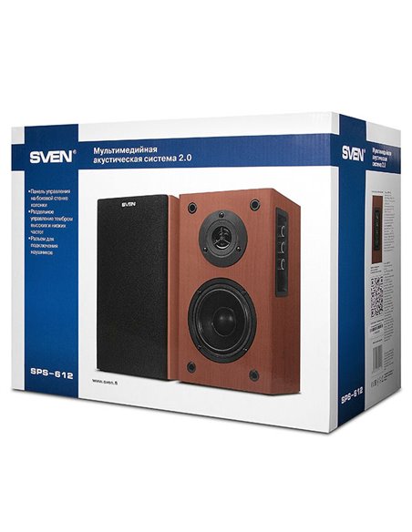 Компьютерные колонки 2.0 SVEN SPS-612, Деревянный