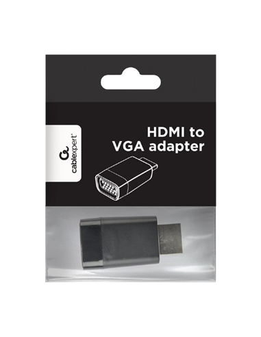 Convertor Video Cablexpert A-HDMI-VGA-001, HDMI (M) - VGA D-Sub, 1m, Negru