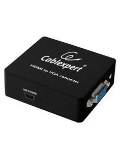 Видео/Audio конвертер Cablexpert DSC-HDMI-VGA-001, - VGA D-Sub + 3.5 mm Jack, Чёрный 2
