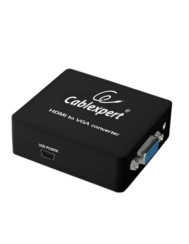 Convertor Video/Audio Cablexpert DSC-HDMI-VGA-001, - VGA D-Sub + 3.5 mm Jack, Negru