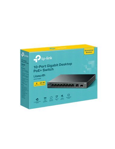 PoE коммутатор TP-LINK LS1210GP, 802.3af/at PoE