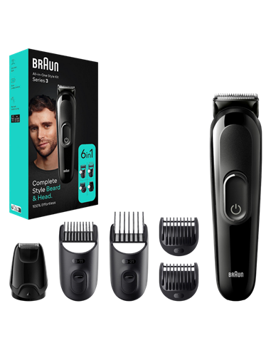 Trimmer pentru bărbați Braun MGK3410, Negru