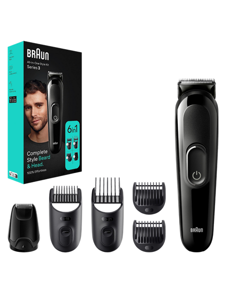 Trimmer pentru bărbați Braun MGK3410, Negru Trimmer pentru bărbați Braun MGK3410, Negru
