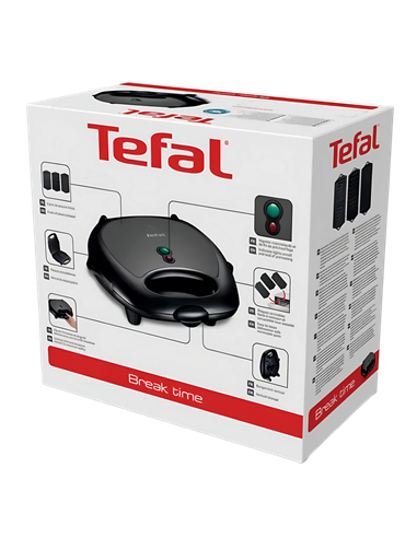 Сэндвичница Tefal SW614B01, Черный | Серый
