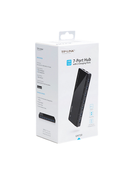 USB-концентратор TP-LINK UH720, Чёрный USB-концентратор TP-LINK UH720, Чёрный