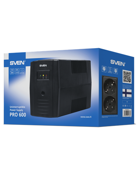 Источник бесперебойного питания SVEN Pro 600, Линейно-интерактивный, 600VA, Башня
