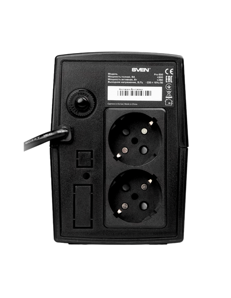 Источник бесперебойного питания SVEN Pro 600, Линейно-интерактивный, 600VA, Башня