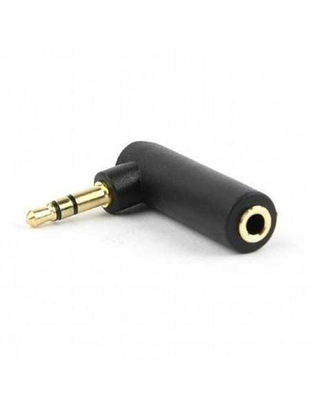 Audio Adaptor Cablexpert A-3.5M-3.5FL, 3.5mm 3-pin (F) - 3.5mm 3-pin (M), Negru
