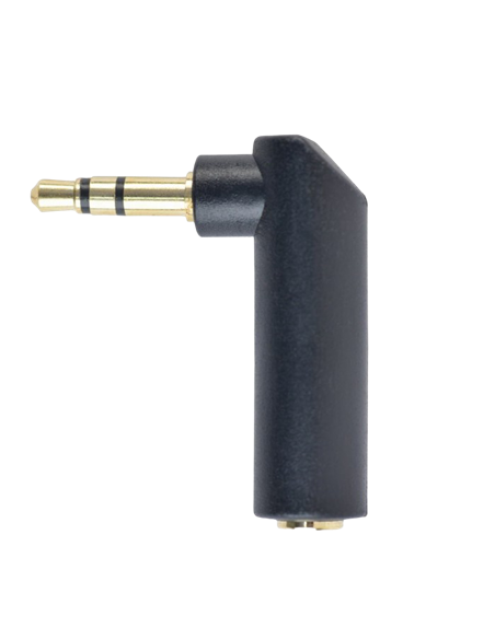 Аудио адаптер Cablexpert A-3.5M-3.5FL, 3.5mm 3-pin (F) - 3.5mm 3-pin (M), Чёрный