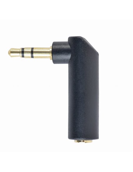 Аудио адаптер Cablexpert A-3.5M-3.5FL, 3.5mm 3-pin (F) - 3.5mm 3-pin (M), Чёрный