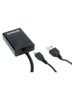 Convertor Video/Audio Cablexpert A-VGA-HDMI-01, VGA D-Sub + 3.5 mm Jack - HDMI (F), 0,15m, Negru 2