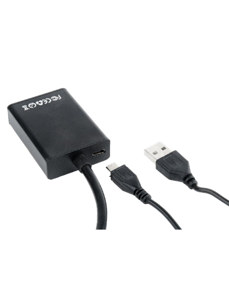 Convertor Video/Audio Cablexpert A-VGA-HDMI-01, VGA D-Sub + 3.5 mm Jack - HDMI (F), 0,15m, Negru