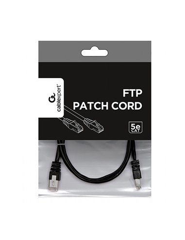 Патч-корд Cablexpert PP22-0.5M/BK, Cat5e FTP, 0,5м, Чёрный