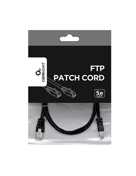 Патч-корд Cablexpert PP22-0.5M/BK, Cat5e FTP, 0,5м, Чёрный Патч-корд Cablexpert PP22-0.5M/BK, Cat5e FTP, 0,5м, Чёрный