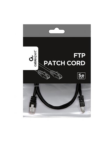 Патч-корд Cablexpert PP22-0.5M/BK, Cat5e FTP, 0,5м, Чёрный