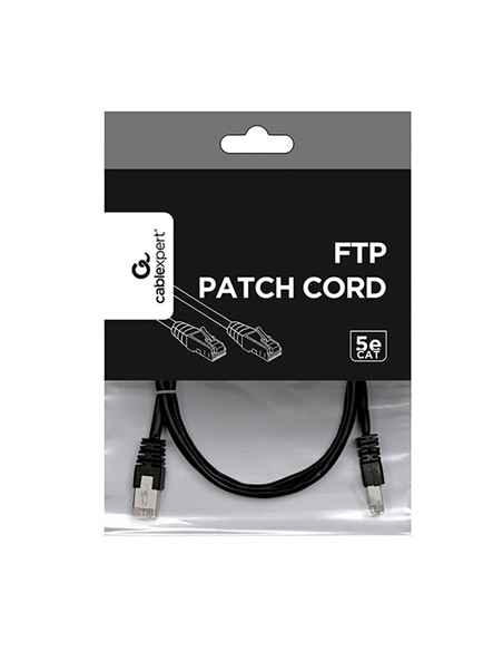 Патч-корд Cablexpert PP22-0.5M/BK, Cat5e FTP, 0,5м, Чёрный Патч-корд Cablexpert PP22-0.5M/BK, Cat5e FTP, 0,5м, Чёрный