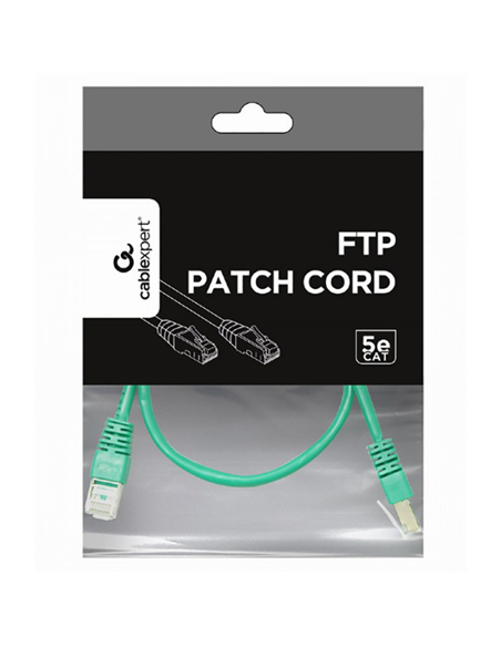 Патч-корд Cablexpert PP22-0.5M/G, Cat5e FTP, 0,5м, Зелёный Патч-корд Cablexpert PP22-0.5M/G, Cat5e FTP, 0,5м, Зелёный