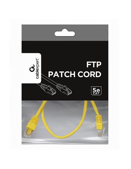 Patch cord Cablexpert PP22-1M/Y, Cat5e FTP, 1m, Galben