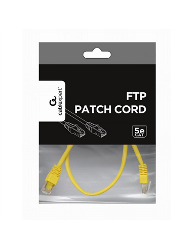 Patch cord Cablexpert PP22-1M/Y, Cat5e FTP, 1m, Galben