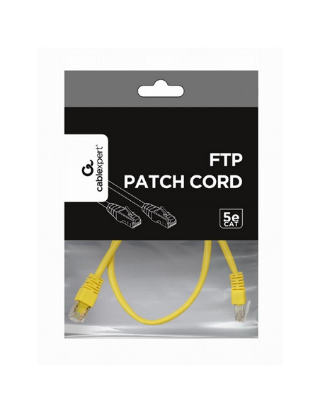 Patch cord Cablexpert PP22-1M/Y, Cat5e FTP, 1m, Galben