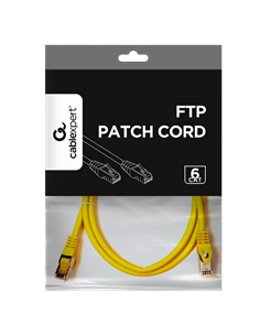 Patch cord Cablexpert PP6-1M/Y, Cat6 FTP , 1m, Galben 2