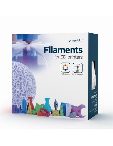 Filament pentru imprimantă 3D Gembird 3DP-PLA1.75-02-CARBON, PLA, Negru Carbon, 1.75 mm, 0,8kg