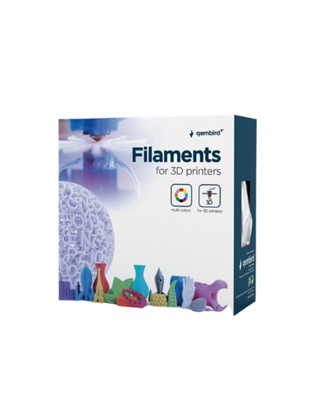 Filament pentru imprimantă 3D Gembird 3DP-PLA1.75-02-CARBON, PLA, Negru Carbon, 1.75 mm, 0,8kg