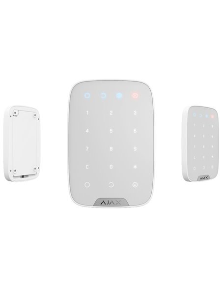 Tastatură tactilă fără fir Ajax KeyPad, Alb