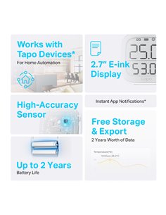 Smart senzor de temperatura și umiditate TP-LINK Tapo T315, Alb 2