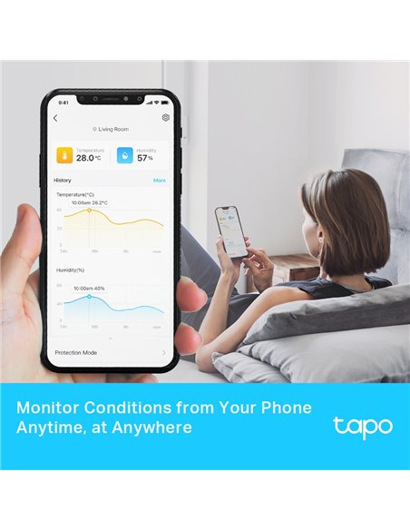 Smart senzor de temperatura și umiditate TP-LINK Tapo T315, Alb