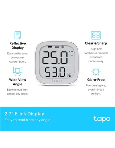 Smart senzor de temperatura și umiditate TP-LINK Tapo T315, Alb