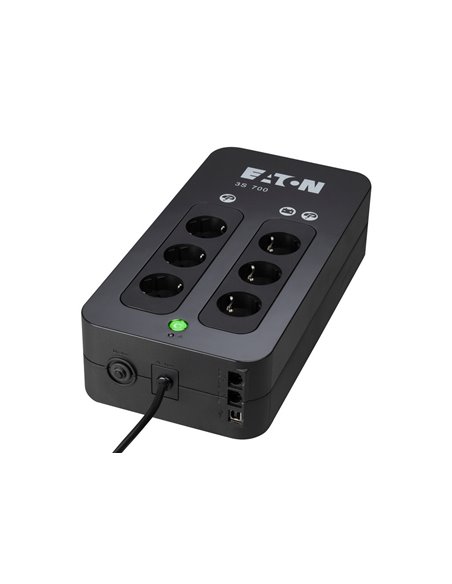 Источник бесперебойного питания Eaton 3S700DIN, Не в сети, 700VA, Башня Источник бесперебойного питания Eaton 3S700DIN, Не в сети, 700VA, Башня