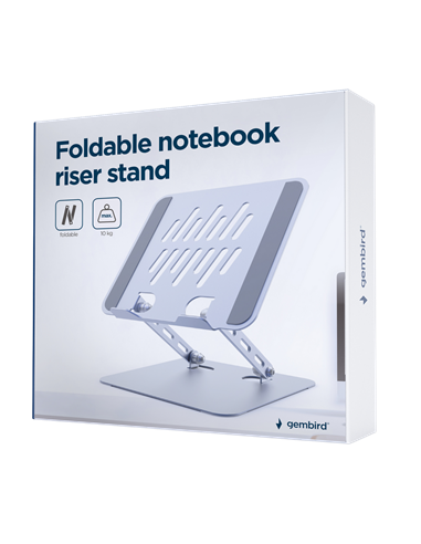 Подставка для ноутбука Gembird NBS-D1-04, 15,6", Серебристый