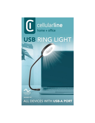 Lampă USB Cellularline LED, Negru