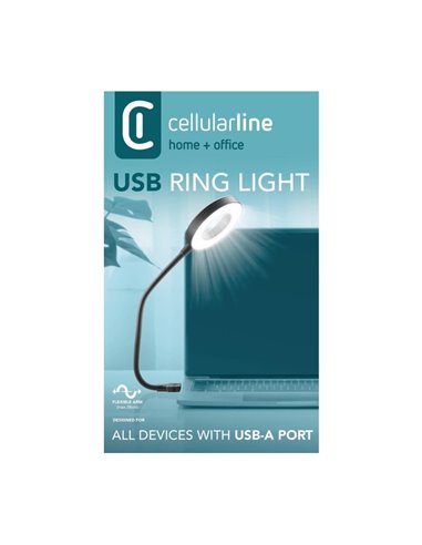 Lampă USB Cellularline LED, Negru