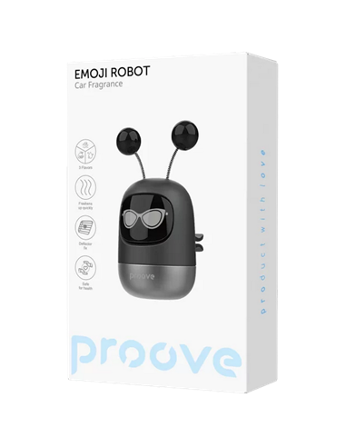 Ароматизатор для авто Proove Emoji Robot Luna, Чёрный