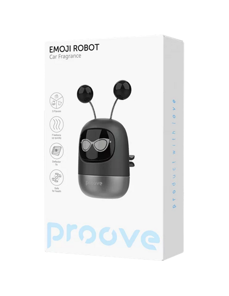 Ароматизатор для авто Proove Emoji Robot Luna, Чёрный