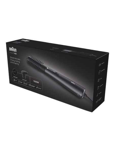 Фен-щётка Braun AS4.2, 1000Вт, Чёрный