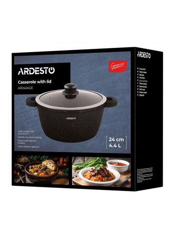 Кастрюля Ardesto AR2424GE, 4,4л, 24см, Чёрный