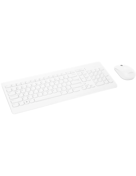 Lenovo 510 Wireless White Keyboard & Mouse, EN/RU(GX31F38001)