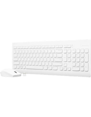 Lenovo 510 Wireless White Keyboard & Mouse, EN/RU(GX31F38001)