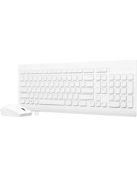 Lenovo 510 Wireless White Keyboard & Mouse, EN/RU(GX31F38001)