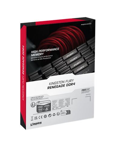 Оперативная память Kingston FURY Renegade, DDR4 SDRAM, 3200 МГц, 16Гб, KF432C16RB2K2/16