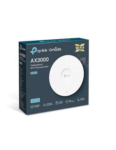 Punct de acces fără fir TP-LINK EAP653, 574 Mbps, 2402 Mbps, Alb