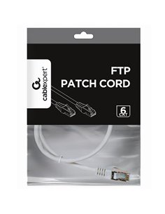 Patch cord Cablexpert PP6-0.5M/W, Cat6 FTP , 0,5m, Alb 2