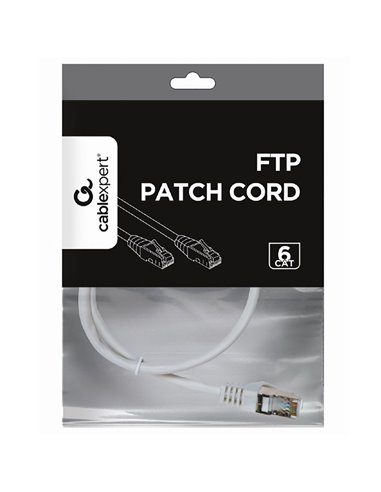 Патч-корд Cablexpert PP6-0.5M/W, Cat6 FTP , 0,5м, Белый